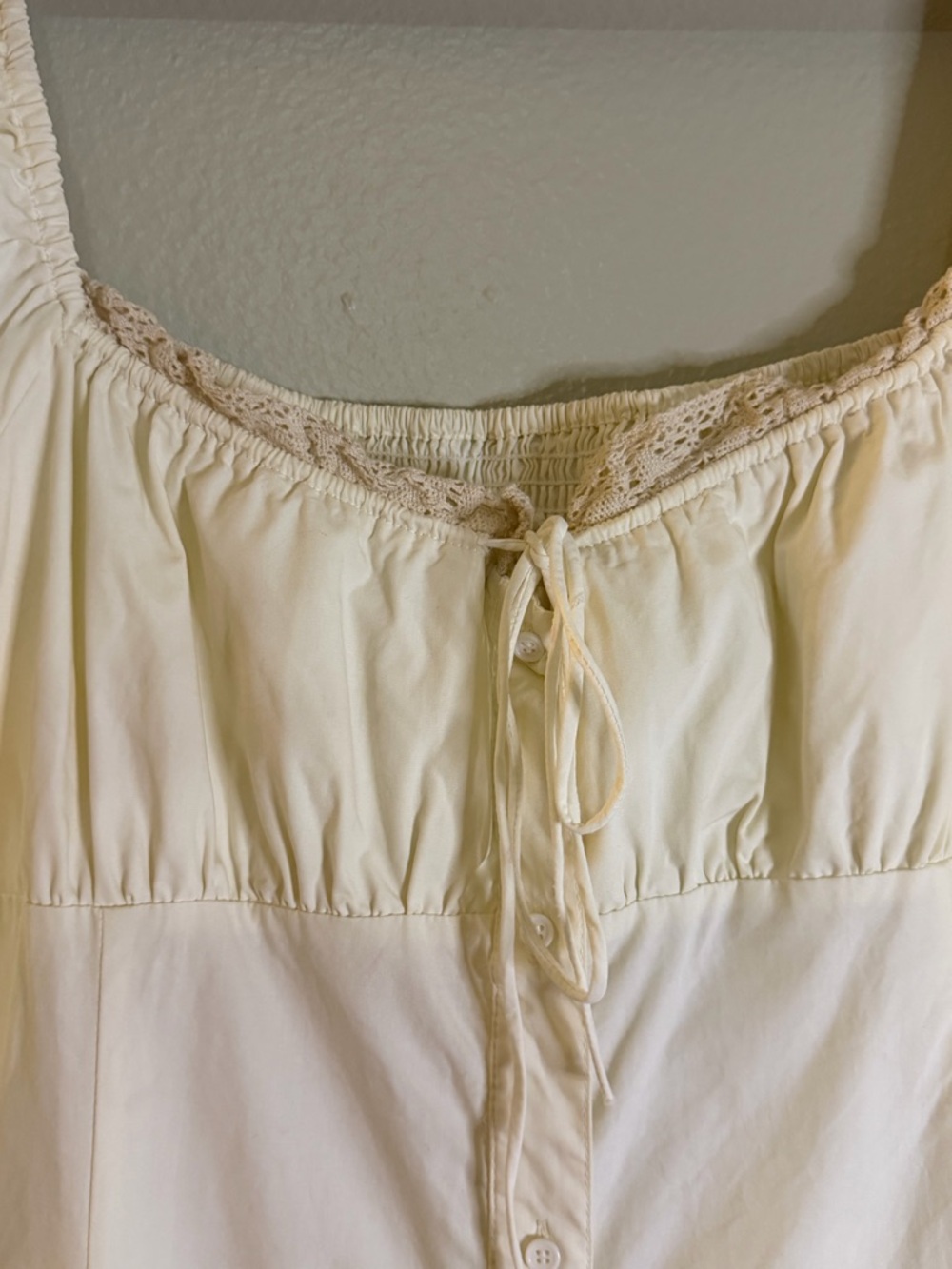 NWT Cider Cream Cotton Cottagecore Milkmaid Lace Trim Midi Dress 2XL - Picture 3 of 9